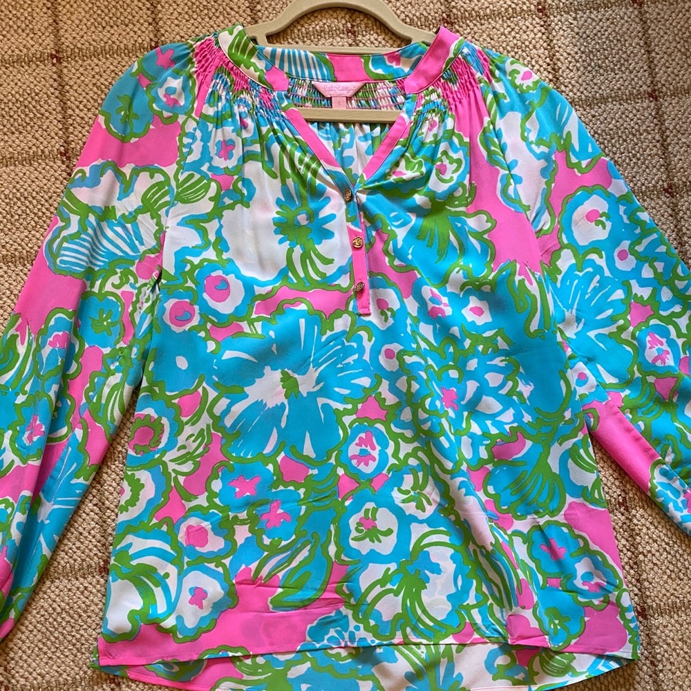 Lilly Pulitzer Elsa Printed Silk Top